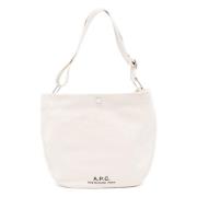 Witte Schoudertas met Logoprint A.p.c. , White , Dames