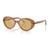 Stijlvolle gele lens zonnebril Oliver Peoples , Brown , Dames