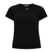 T-shirt met logo-vormige applicatie Stella McCartney , Black , Dames