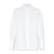 Katoenen overhemd met verborgen knoopsluiting Jil Sander , White , Her...