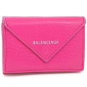 Pre-owned Leather wallets Balenciaga Vintage , Pink , Dames