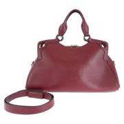 Pre-owned Leather totes Cartier Vintage , Red , Dames