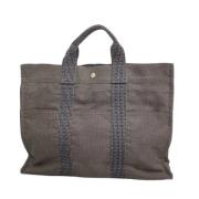 Pre-owned Canvas totes Hermès Vintage , Gray , Dames