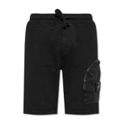 Logo shorts Stone Island , Black , Heren