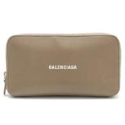 Pre-owned Leather wallets Balenciaga Vintage , Gray , Dames