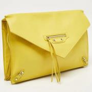 Pre-owned Leather clutches Balenciaga Vintage , Yellow , Dames