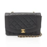 Pre-owned Leather shoulder-bags Chanel Vintage , Black , Dames