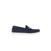 Blauwe Oxford Stijl Leren Schoenen Fendi , Blue , Heren