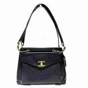 Pre-owned Leather totes Chanel Vintage , Black , Dames