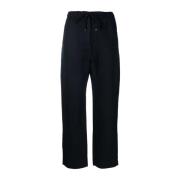 Blauwe Linnen Casual Pull-On Broek Tommy Hilfiger , Blue , Dames