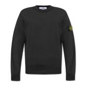 Sweatshirt met logo Stone Island , Black , Heren