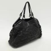 Pre-owned Leather totes Chanel Vintage , Black , Dames