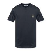 T-shirt met logo Stone Island , Blue , Heren