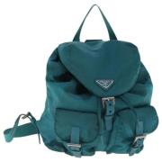 Pre-owned Nylon backpacks Prada Vintage , Blue , Dames