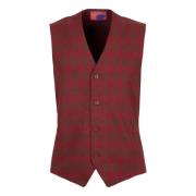 Bruin geruit vest voor heren Gallo , Multicolor , Heren