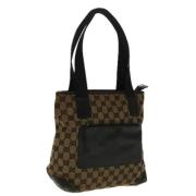 Pre-owned Canvas gucci-bags Gucci Vintage , Beige , Dames