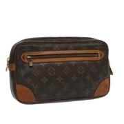 Pre-owned Canvas clutches Louis Vuitton Vintage , Brown , Dames