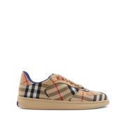 Geruite Patroon Sneakers Burberry , Beige , Dames