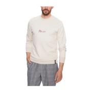 Beige Ronde Hals Katoenen Sweatshirt Jack & Jones , Beige , Heren