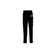 Zwarte sweatpants met gele verfeffect Moschino , Black , Heren