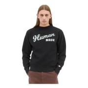 Katoenen sweatshirt met logoprint Human Made , Black , Heren