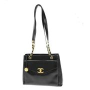 Pre-owned Leather chanel-bags Chanel Vintage , Black , Dames