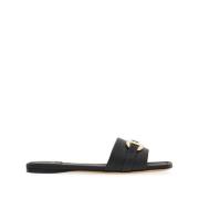 Zwarte Gancini Sandalen Open Teen Salvatore Ferragamo , Black , Dames