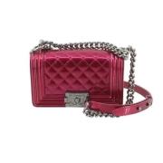 Pre-owned Leather chanel-bags Chanel Vintage , Pink , Dames