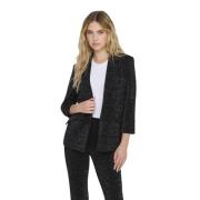 Glit Fitted Blazer met lange mouwen Only , Black , Dames