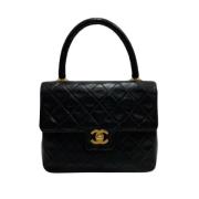 Pre-owned Leather handbags Chanel Vintage , Black , Dames