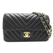 Pre-owned Leather chanel-bags Chanel Vintage , Black , Dames