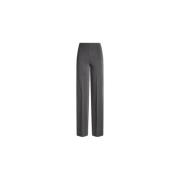 Wollen Flared Broek met Elastische Taille Circus Hotel , Gray , Dames