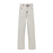 Lichtgrijze Denim Straight Leg Jeans Isabel Marant , Gray , Dames