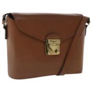 Pre-owned Leather shoulder-bags Salvatore Ferragamo Pre-owned , Brown ...