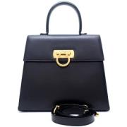 Pre-owned Leather handbags Salvatore Ferragamo Pre-owned , Black , Dam...