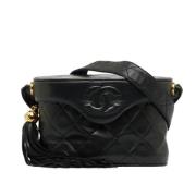 Pre-owned Leather chanel-bags Chanel Vintage , Black , Dames