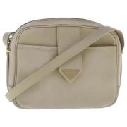 Pre-owned Leather shoulder-bags Saint Laurent Vintage , Beige , Dames