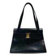 Pre-owned Leather shoulder-bags Salvatore Ferragamo Pre-owned , Black ...