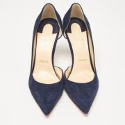 Pre-owned Suede heels Christian Louboutin Pre-owned , Blue , Dames