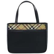 Pre-owned Leather totes Burberry Vintage , Black , Dames