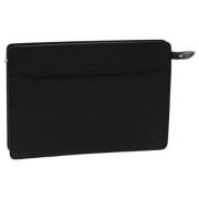 Pre-owned Leather clutches Louis Vuitton Vintage , Black , Dames