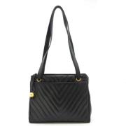 Pre-owned Leather totes Chanel Vintage , Black , Dames