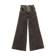 Wijde Pijp Flared Jeans Cycle , Gray , Dames