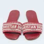 Pre-owned Canvas sandals Dior Vintage , Red , Dames