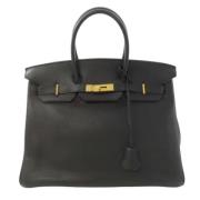 Pre-owned Leather hermes-bags Hermès Vintage , Black , Dames