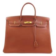 Pre-owned Leather hermes-bags Hermès Vintage , Brown , Dames