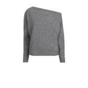 Heather Grey Asymmetrische Trui Dante 6 , Gray , Dames