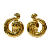 Pre-owned Metal earrings Yves Saint Laurent Vintage , Yellow , Dames