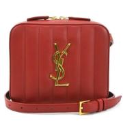 Pre-owned Leather shoulder-bags Saint Laurent Vintage , Red , Dames