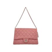 Pre-owned Leather chanel-bags Chanel Vintage , Pink , Dames